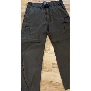 BC Clothing Convertible Cargo Pants Zip Off Mens XL Olive Green Outdoor